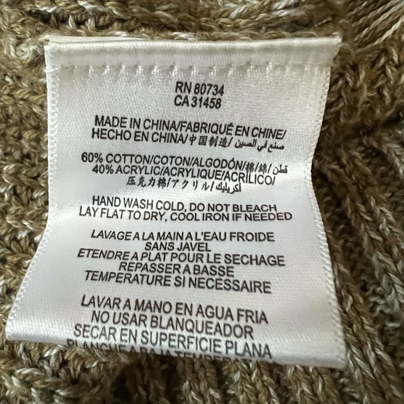 BCBGeneration Shredded Edgy Distressed Sweater Tan Brown Marled Womens size M - Picture 6 of 7